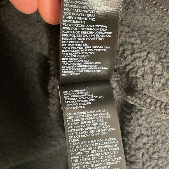 The North Face Fleece Sweater Mens XXL Gray Quarter Zip‎ Sherpa Lined Pullover - Picture 8 of 12